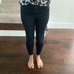 FRAME Ali High Rise Cigarette Skinny Jeans in Black | Size 26